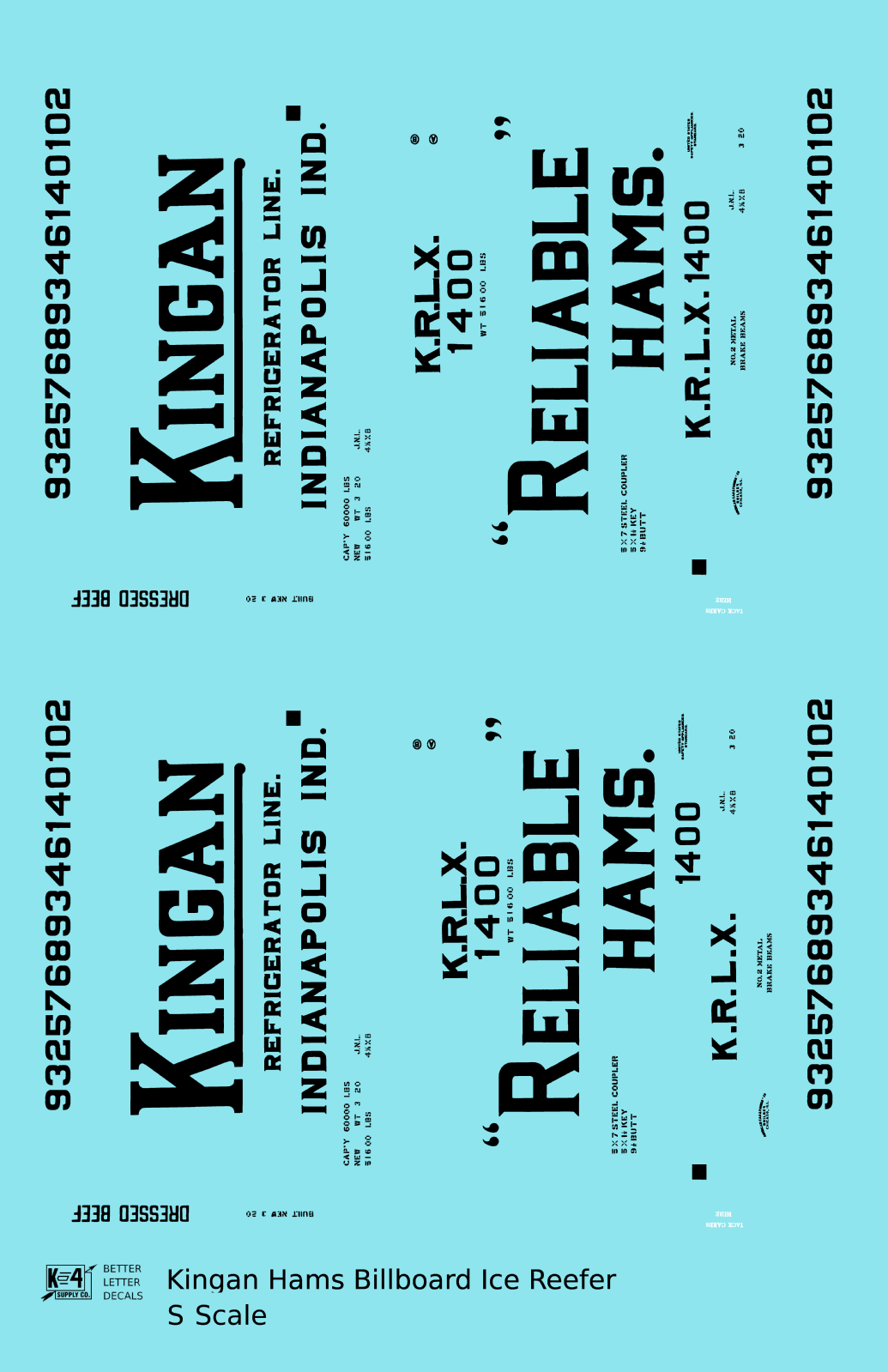 Kingan Ham Billboard Ice Reefer Black Indianapolis