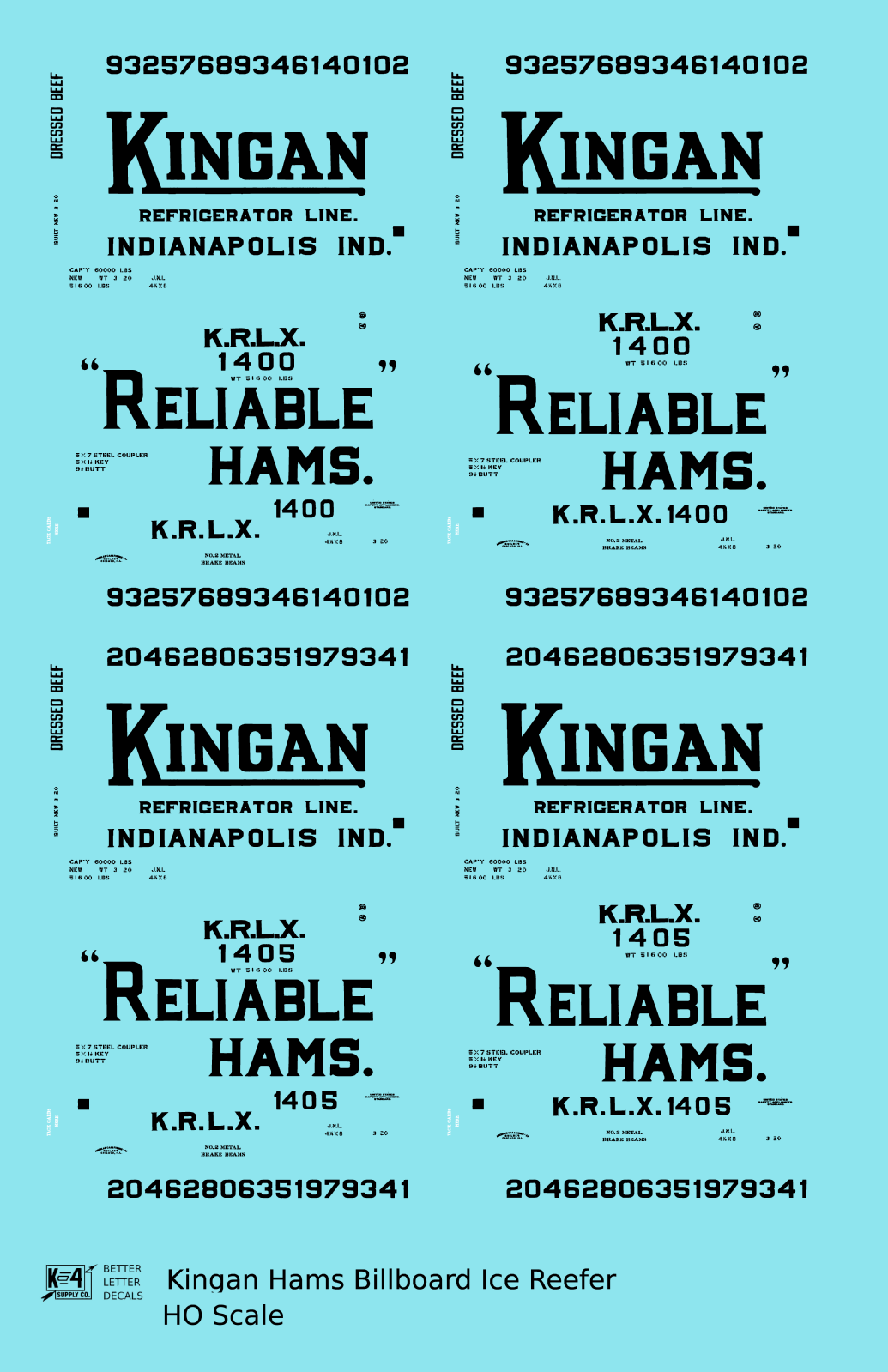 Kingan Ham Billboard Ice Reefer Black Indianapolis
