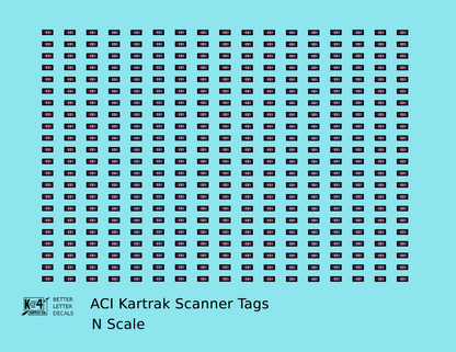 Kartrak ACI Scanner Barcode Tags
