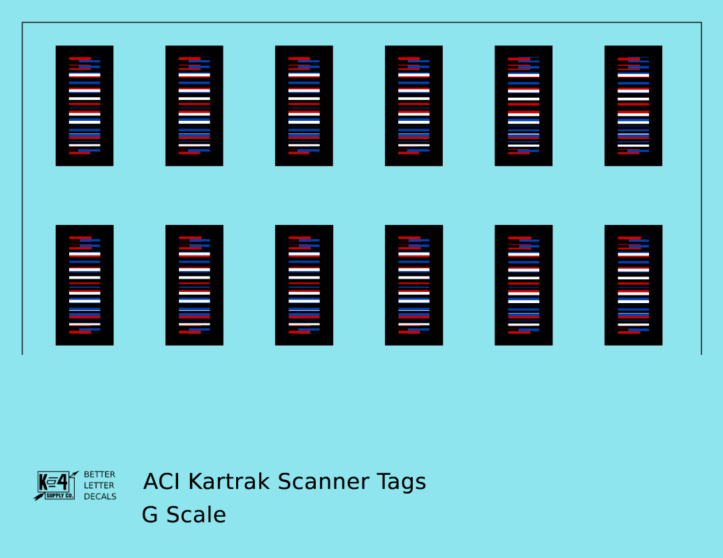 Kartrak ACI Scanner Barcode Tags