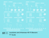 Louisiana and Arkansas 40 Ft Boxcar White