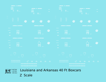 Louisiana and Arkansas 40 Ft Boxcar White