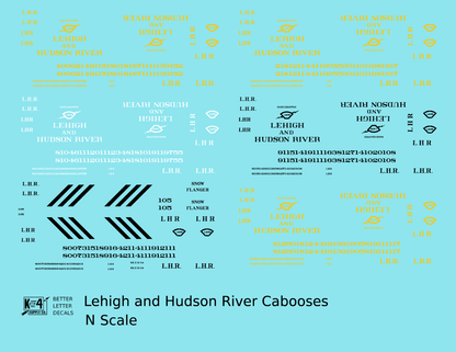 Lehigh and Hudson River Caboose and Flanger White, Yellow and Black
