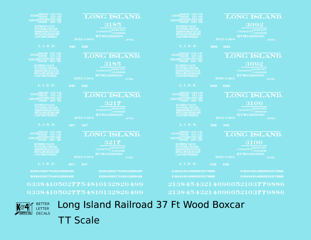 Long Island Railroad 37 Ft Wood Boxcar White