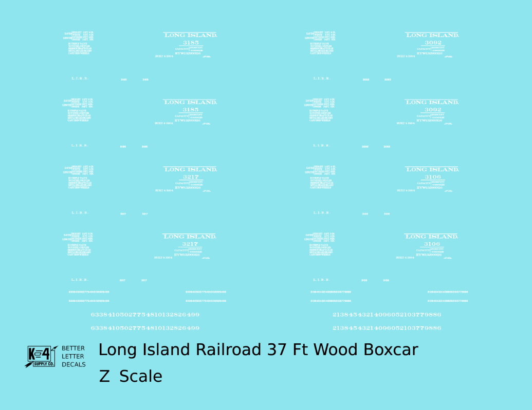 Long Island Railroad 37 Ft Wood Boxcar White