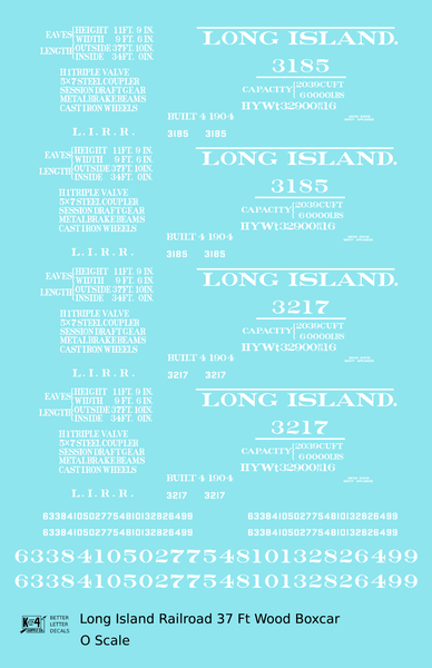 Long Island Railroad 37 Ft Wood Boxcar White