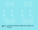 Litchfield and Madison Offset Twin Hopper White