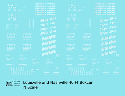 Louisville and Nashville 40 Ft Boxcar White