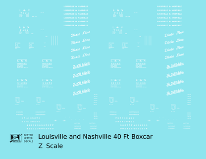 Louisville and Nashville 40 Ft Boxcar White