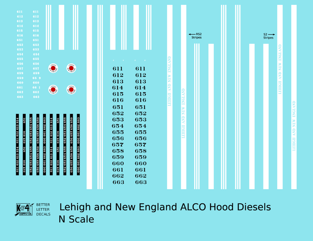 Lehigh and New England ALCO Hood Diesel White
