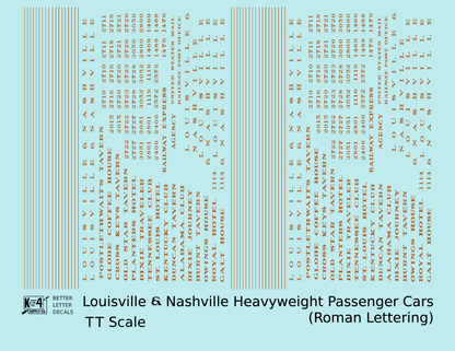 Louisville and Nashville Heavyweight Passenger Car Bronze Gold
