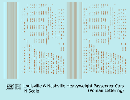 Louisville and Nashville Heavyweight Passenger Car Bronze Gold