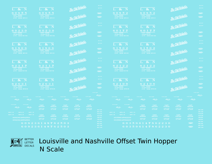 Louisville and Nashville Offset Twin Hopper White