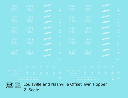 Louisville and Nashville Offset Twin Hopper White