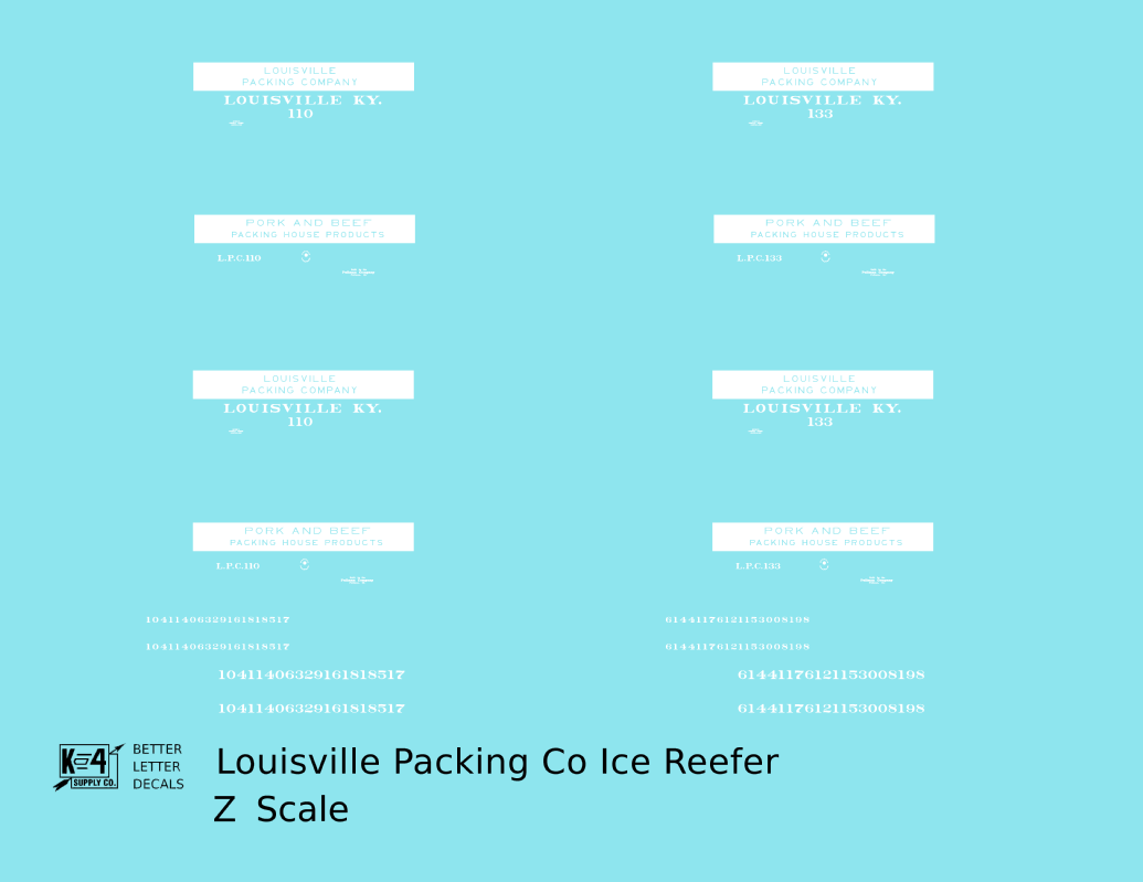 Louisville Packing Company Wood Ice Reefer White