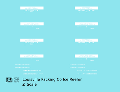 Louisville Packing Company Wood Ice Reefer White