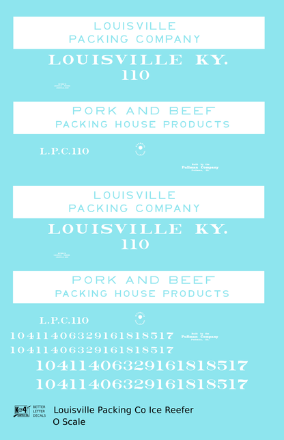 Louisville Packing Company Wood Ice Reefer White