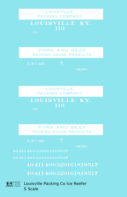 Louisville Packing Company Wood Ice Reefer White
