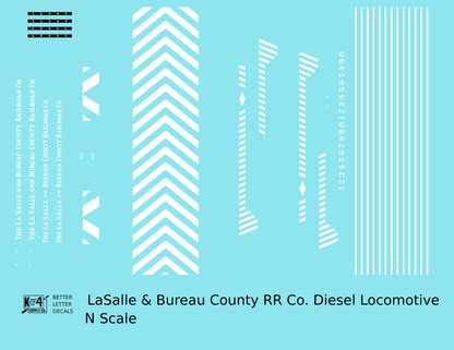 LaSalle and Bureau County Diesel Switcher Locomotive White
