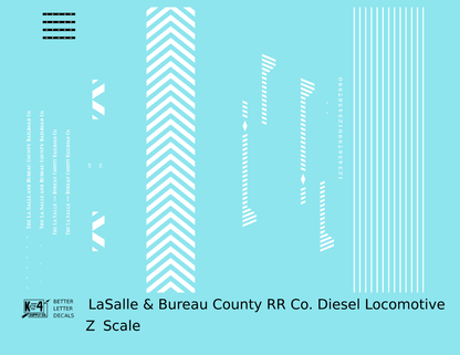 LaSalle and Bureau County Diesel Switcher Locomotive White