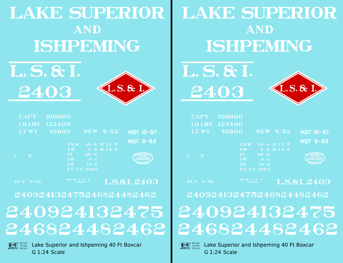 Lake Superior & Ishpeming 40 Ft Boxcar White and Red