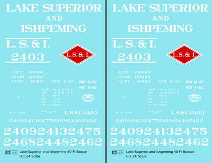 Lake Superior & Ishpeming 40 Ft Boxcar White and Red