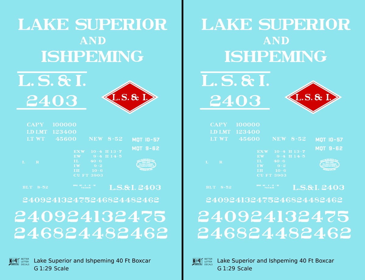 Lake Superior & Ishpeming 40 Ft Boxcar White and Red