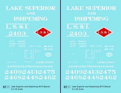 Lake Superior & Ishpeming 40 Ft Boxcar White and Red