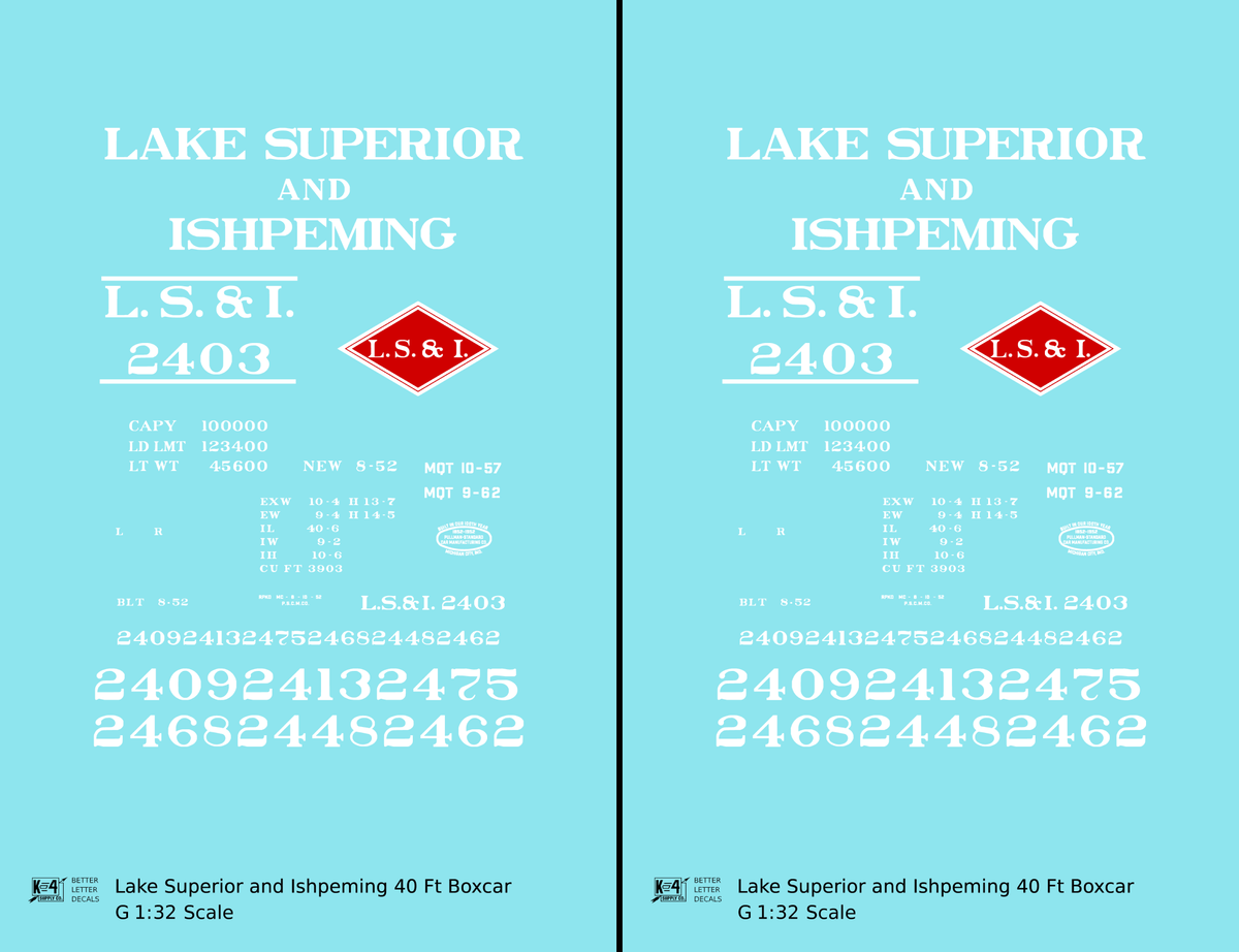 Lake Superior & Ishpeming 40 Ft Boxcar White and Red
