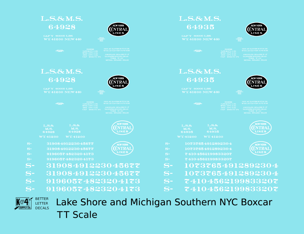 Lake Shore & Michigan Southern LS&MS Boxcar New York Central