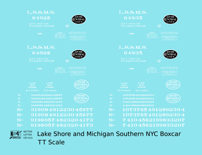 Lake Shore & Michigan Southern LS&MS Boxcar New York Central