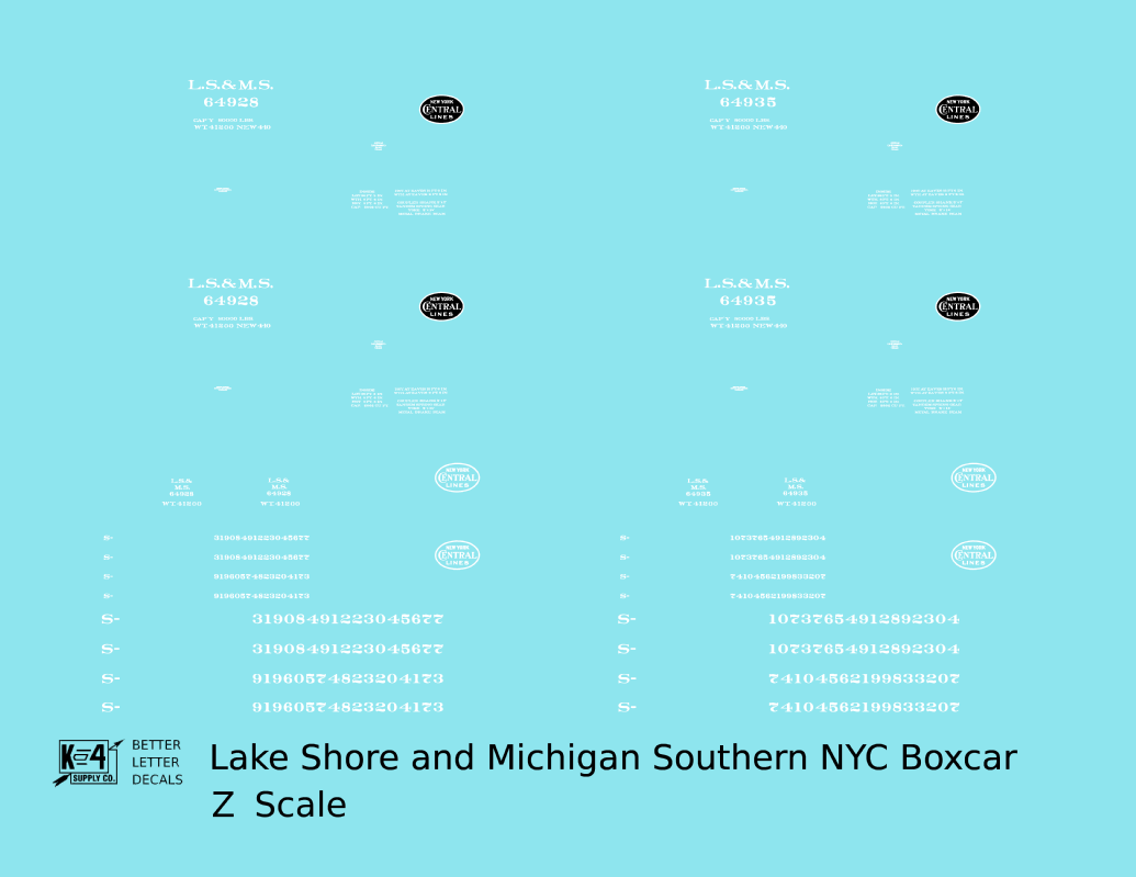 Lake Shore & Michigan Southern LS&MS Boxcar New York Central