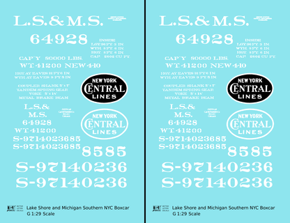 Lake Shore & Michigan Southern LS&MS Boxcar New York Central