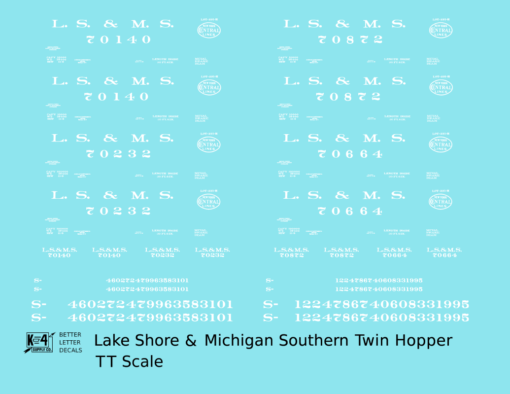 Lake Shore & Michigan Southern LS&MS Hopper New York Central