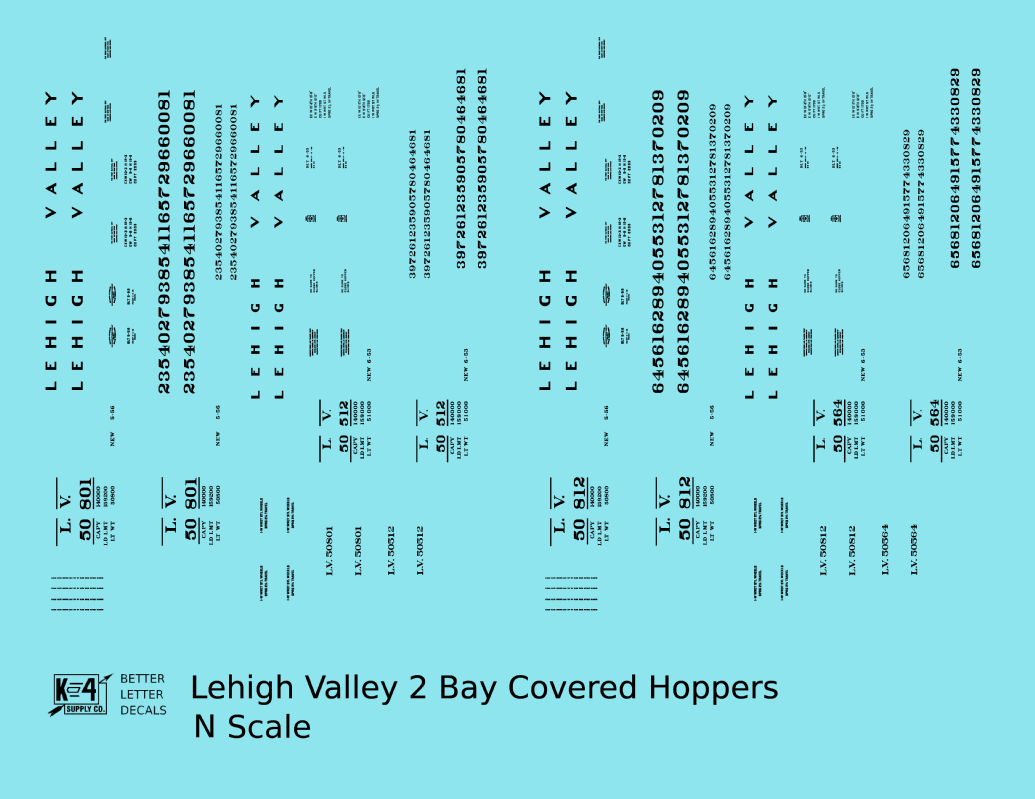 Lehigh Valley Two Bay Covered Hopper Black