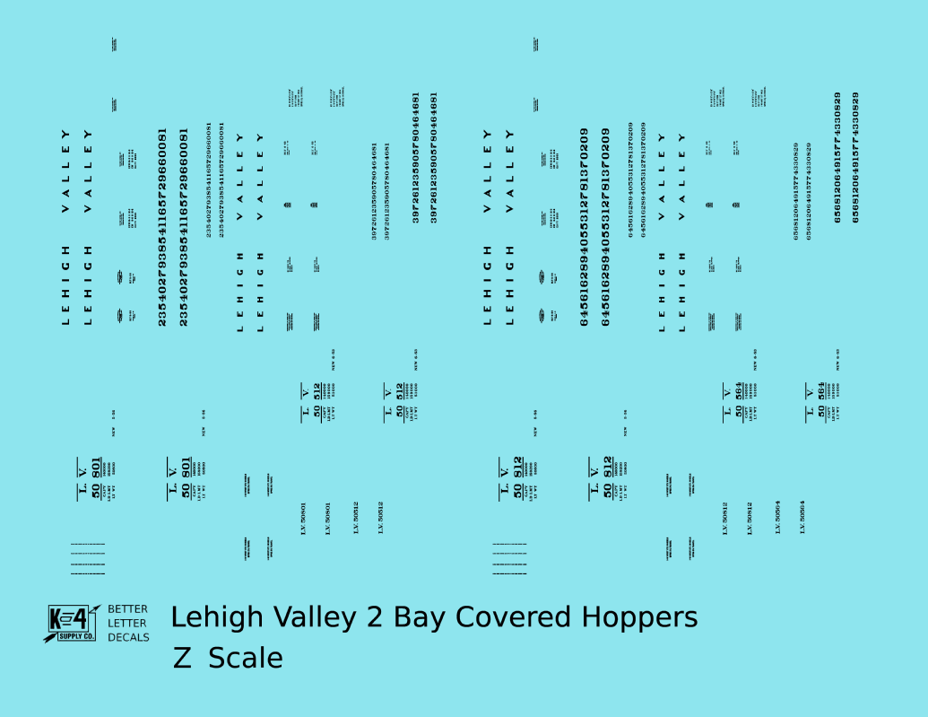 Lehigh Valley Two Bay Covered Hopper Black