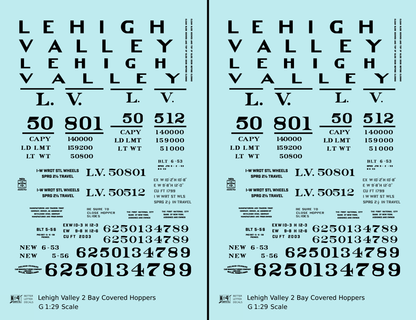 Lehigh Valley Two Bay Covered Hopper Black