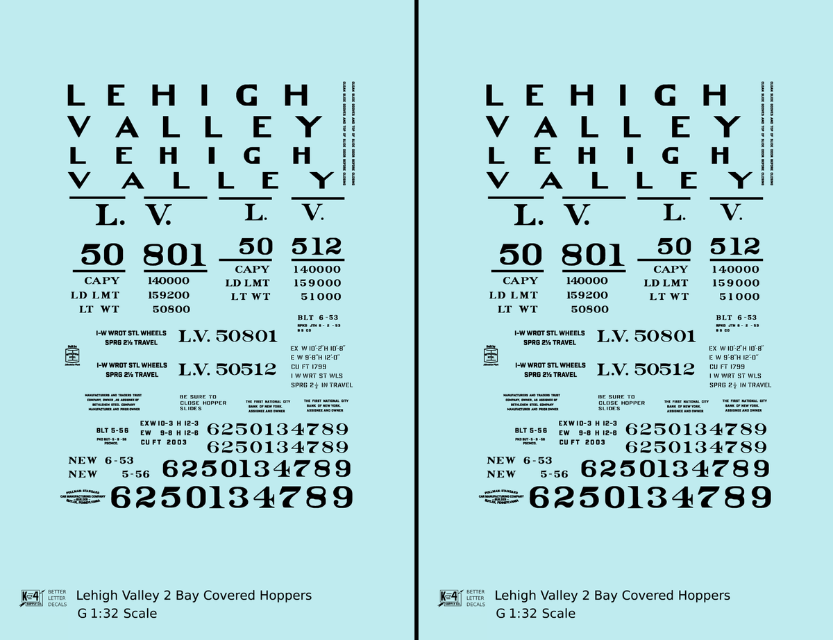 Lehigh Valley Two Bay Covered Hopper Black