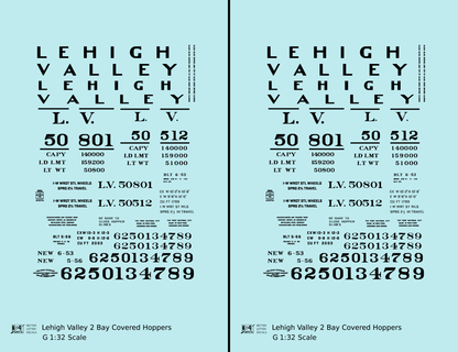 Lehigh Valley Two Bay Covered Hopper Black