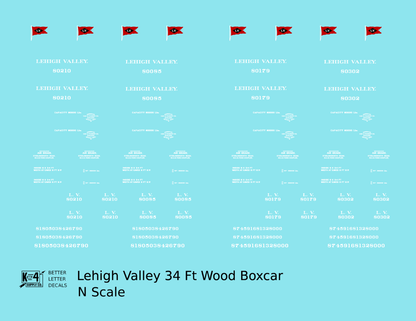 Lehigh Valley 34 Ft Wood Boxcar White