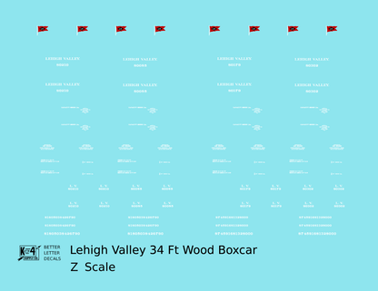 Lehigh Valley 34 Ft Wood Boxcar White