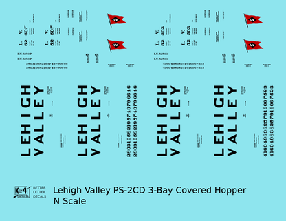 Lehigh Valley Three Bay Covered Hopper Black