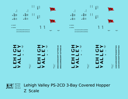 Lehigh Valley Three Bay Covered Hopper Black