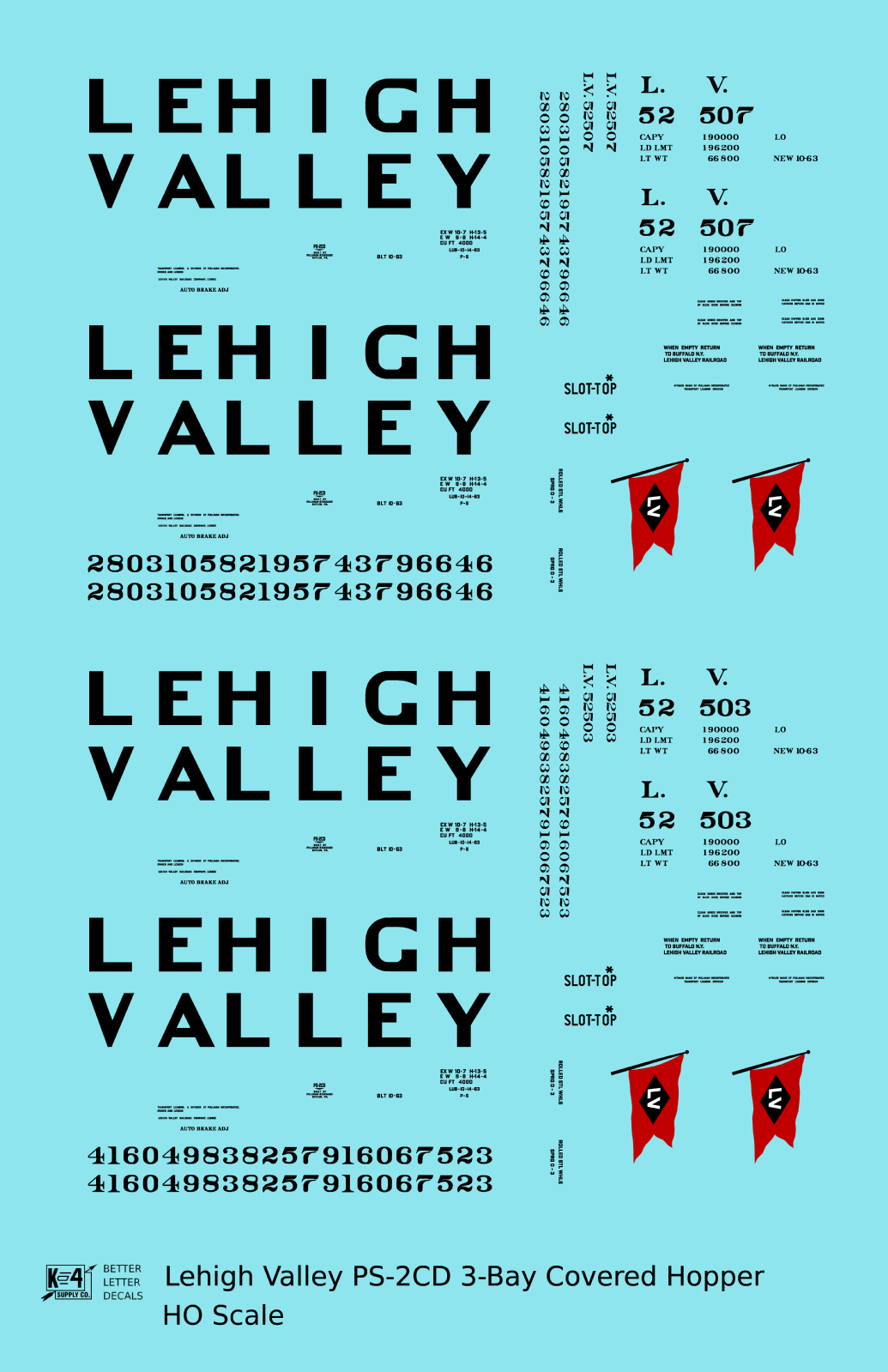 Lehigh Valley Three Bay Covered Hopper Black