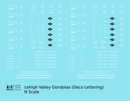 Lehigh Valley Gondola White Deco Lettering