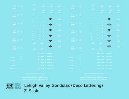 Lehigh Valley Gondola White Deco Lettering
