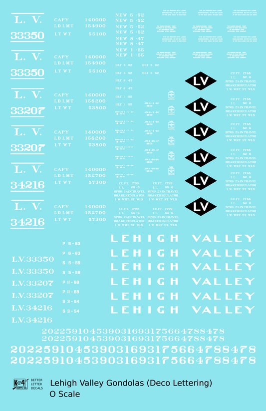 Lehigh Valley Gondola White Deco Lettering