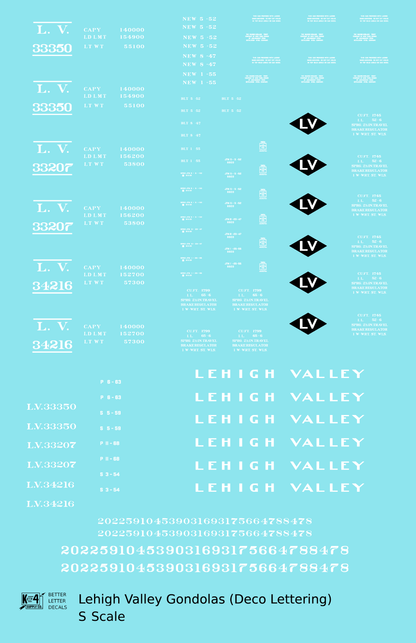 Lehigh Valley Gondola White Deco Lettering