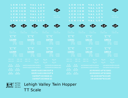 Lehigh Valley Twin Hopper Car White