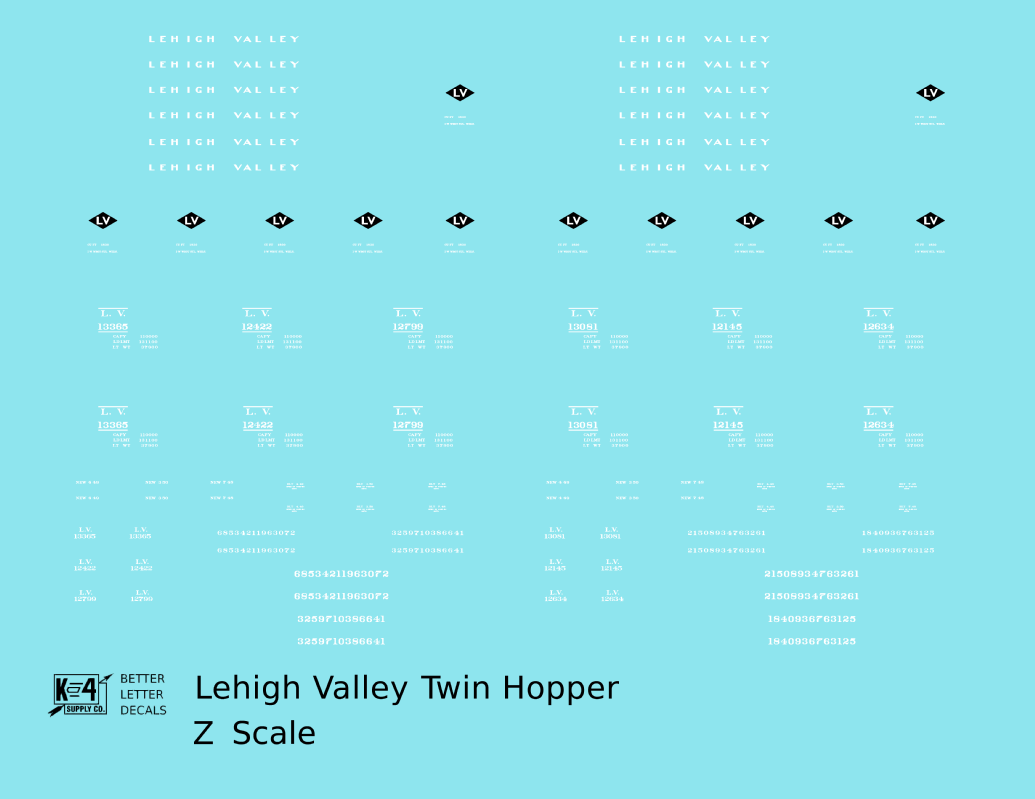 Lehigh Valley Twin Hopper Car White